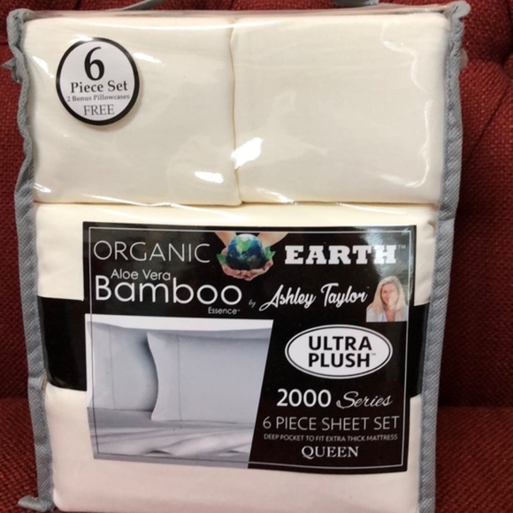 Bamboo Sheets 6 piece set Queen Lt Yellow - Picture 2 of 4